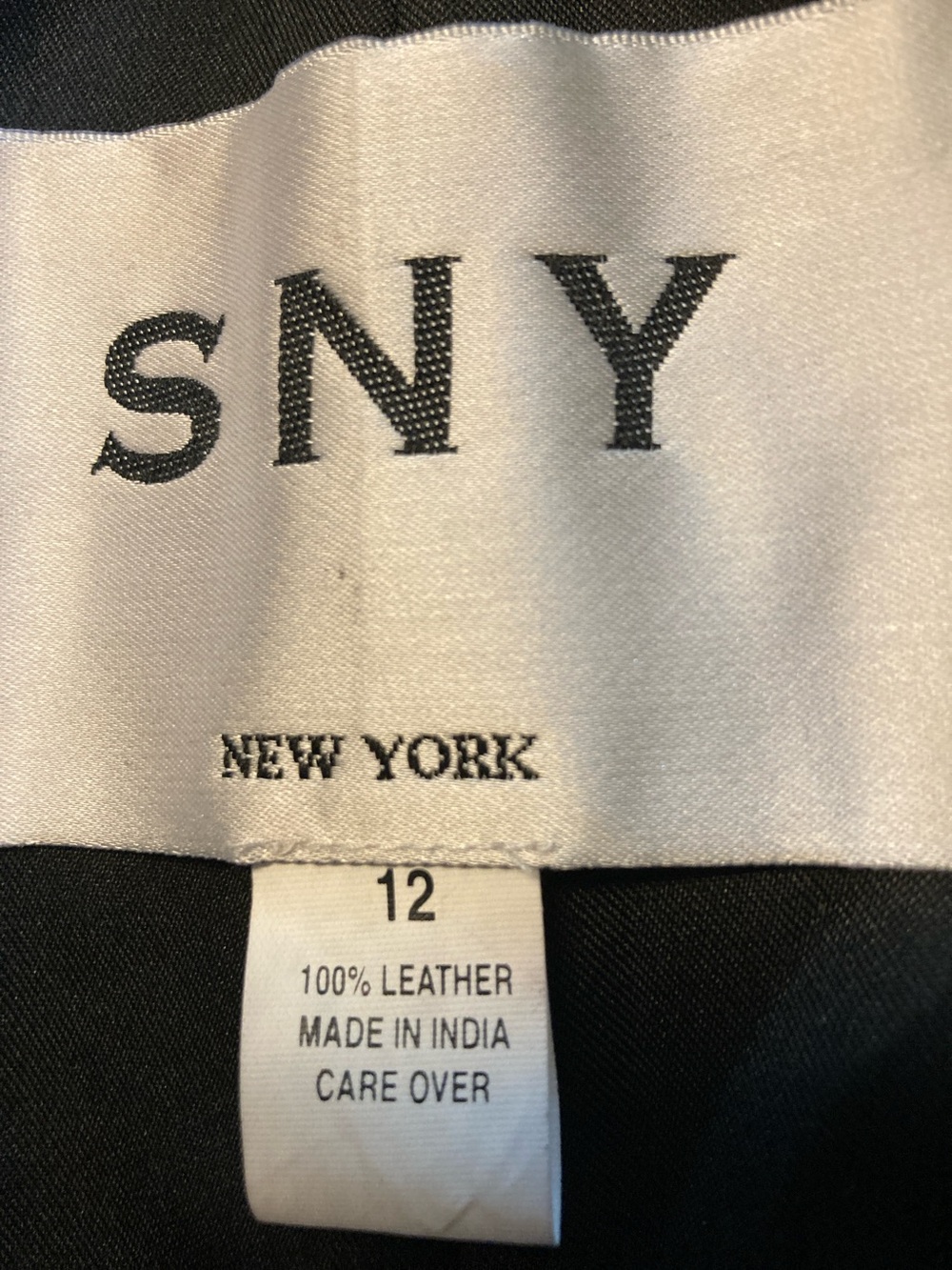 SNY Black Straight-Leg 100% Leather Pants - Picture 2 of 9
